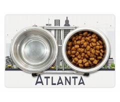 Atlanta City Architecture Pet Mat