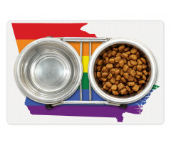 Colorful Stripes Gay Pride Pet Mat