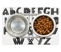 Abstract Modern Letters Pet Mat