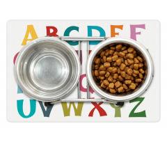 Basic Colorful Letters Pet Mat