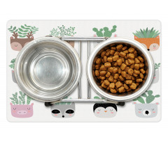 House Plant in Animal Pots Pet Mat