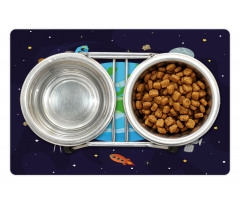 Celestial Cartoon Earth Pet Mat