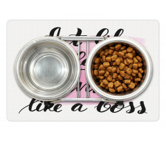 Act Like a Lady Lettering Pet Mat