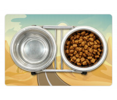 Road Adventure in Desert Hills Pet Mat