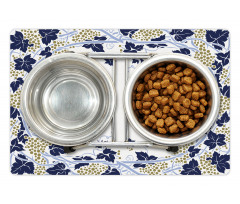 Framed Grape Leaves Graphic Pet Mat