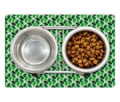 Green Tones Liana Leaves Art Pet Mat