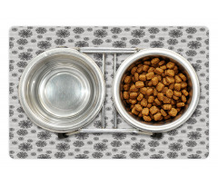 Botany Motif Polka Dots Pet Mat