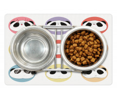 Round with Animal Faces Fun Pet Mat