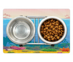 Vertical Underwater Scene Pet Mat