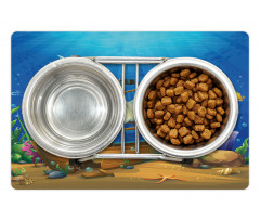 Undersea World Ship Wreck Pet Mat