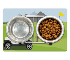 Cartoon Golf Club Pet Mat