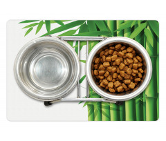 Modern Bamboos Stems Pet Mat