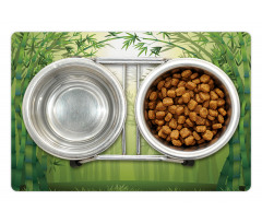 Bamboo Trees in Forest Pet Mat