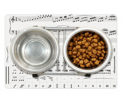 Detailed Musical Motifs Pet Mat