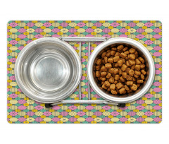 Ornamental Rounds on Grey Pet Mat