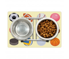 Different Sports Balls Layout Pet Mat