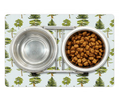 Pine Oak Fir Trees Graphic Pet Mat