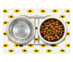 Sunflower Pattern Nature Pet Mat