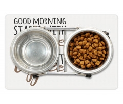 Morning Starts Cup Pet Mat