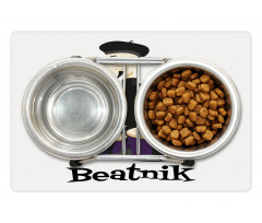 Beatnik Wording Cool Drummer Pet Mat