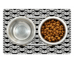 Modern Bars and Triangles Pet Mat