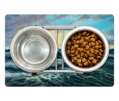 Ship in the Sea Painting Pet Mat