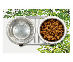 Fresh Branch with Leaves Pet Mat