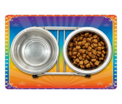 Retro Rainbow Colored Frame Pet Mat