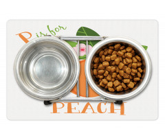 Learning P is for Peach Fruit Pet Mat