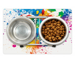 Colorful Splashes Balls Pet Mat