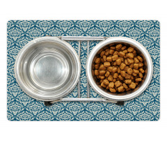 Blue Floral Pattern Pet Mat