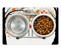 Trees with Dried Leaves Pet Mat
