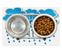 Puffy Clouds Rainy Day Pet Mat