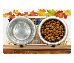 Golden Fall in Vineyard Pet Mat