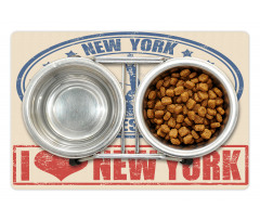 Love NYC in Red Blue Pet Mat