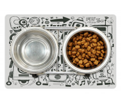 Space Geek Theme Sci Fi Pet Mat