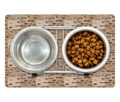 Coffee Typography Beans Pet Mat