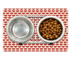 Vibrant Red Hearts Pet Mat