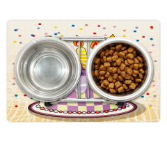 Cake Candles Dots Stars Pet Mat