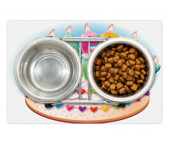 Cake Candles Hearts Pet Mat