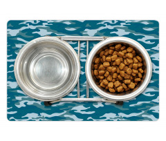 Camouflage Oceanic Colors Pet Mat