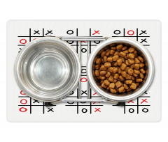 Tic Tac Toe Game Set Art Pet Mat