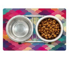 Colorful Retro Scales Pet Mat