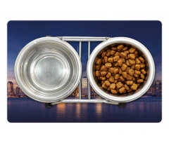 New York Skyline Evening Pet Mat