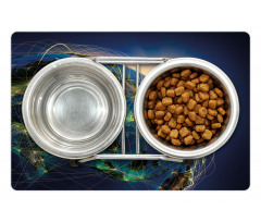 Vivid Globe Space Network Pet Mat