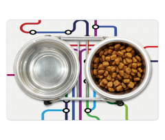 Abstract Colorful Subway Pet Mat