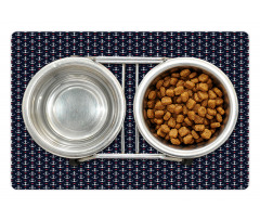 Small White Anchors Pet Mat