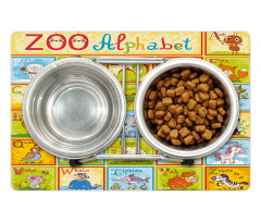 Zoo Alphabet Style Pet Mat