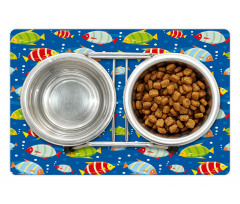 Vibrant Fish Marine Art Pet Mat