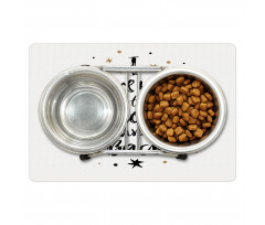 Words Stars Modern Pet Mat